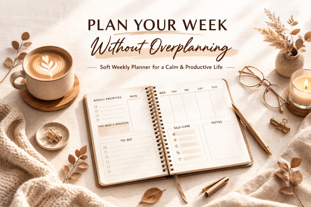 how to plan your week without overplanning soft weekly planner