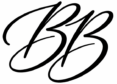 BB logo minimalist cursive black branding